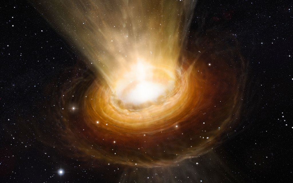 Artist's impression of the surroundings of the supermassive BLACK HOLE