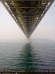 akashi bridge from below