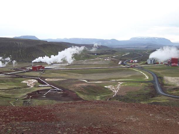 Krafla Geothermal Station in Iceland