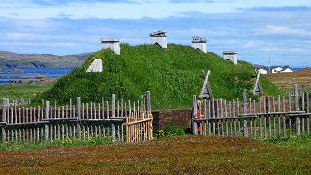 Norse long house recreation, L'Anse aux Meadows, Newfoundland and Labrador, Canada