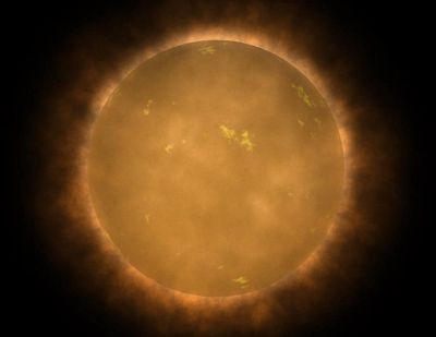 An artist's conception of a red dwarf (Photo credit: Wikipedia)