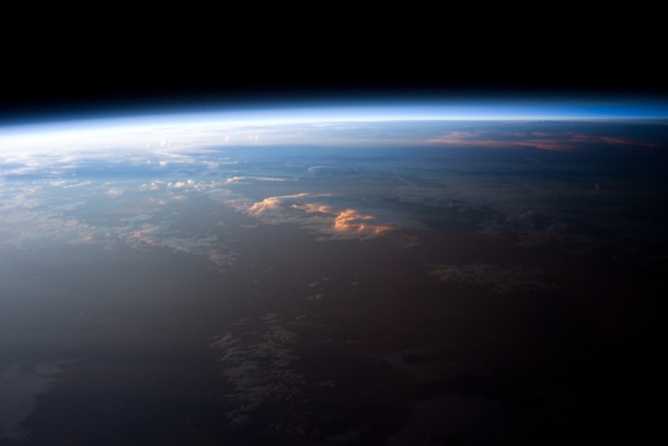 Sunset as seen from the International Space Station 